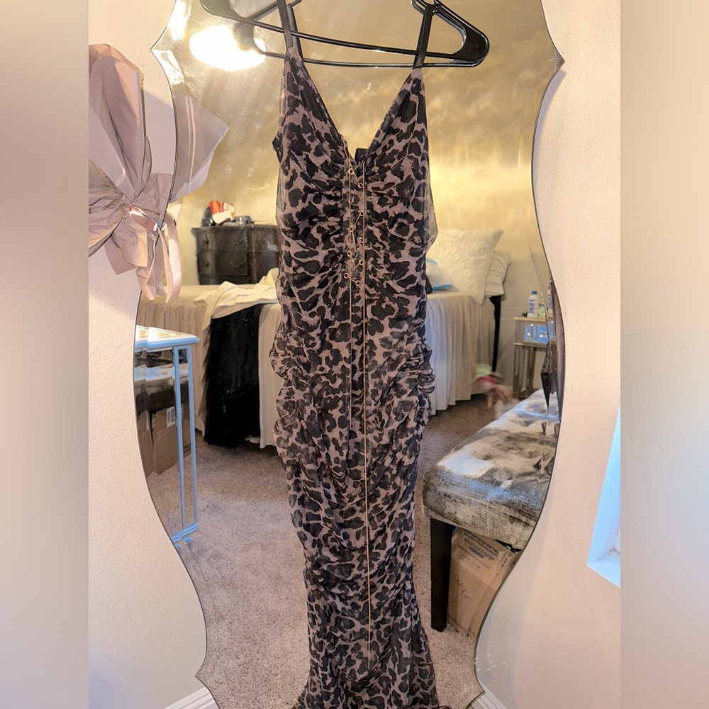 SEXY Leopard mesh DRESS